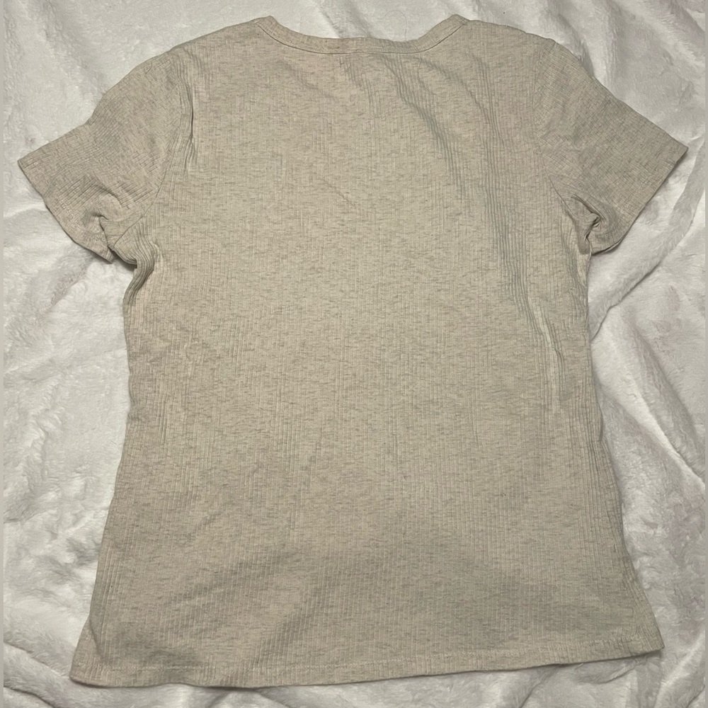 Dip Ribbed Short Sleeve T-Shirt - Picture 4 of 5